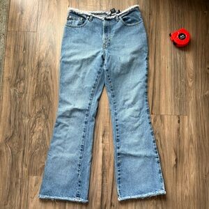 light blue express flare jeans